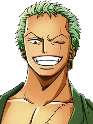Roronoa Zoro — Straw Hat Pirates Swordsman, wielding three swords in his iconic Santoryu style